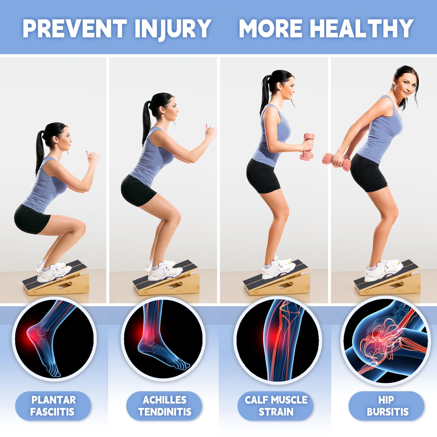 Amazon.co.jp: ウッドスラントボードふくらはぎストレッチャー